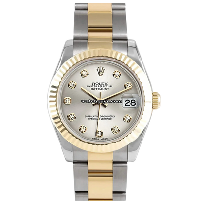 Rolex Datejust 178273 Silver Diamond Oyster