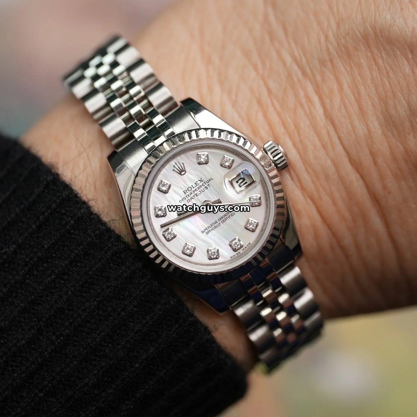 Rolex Datejust 179174 Pink Mother of Pearl Diamond