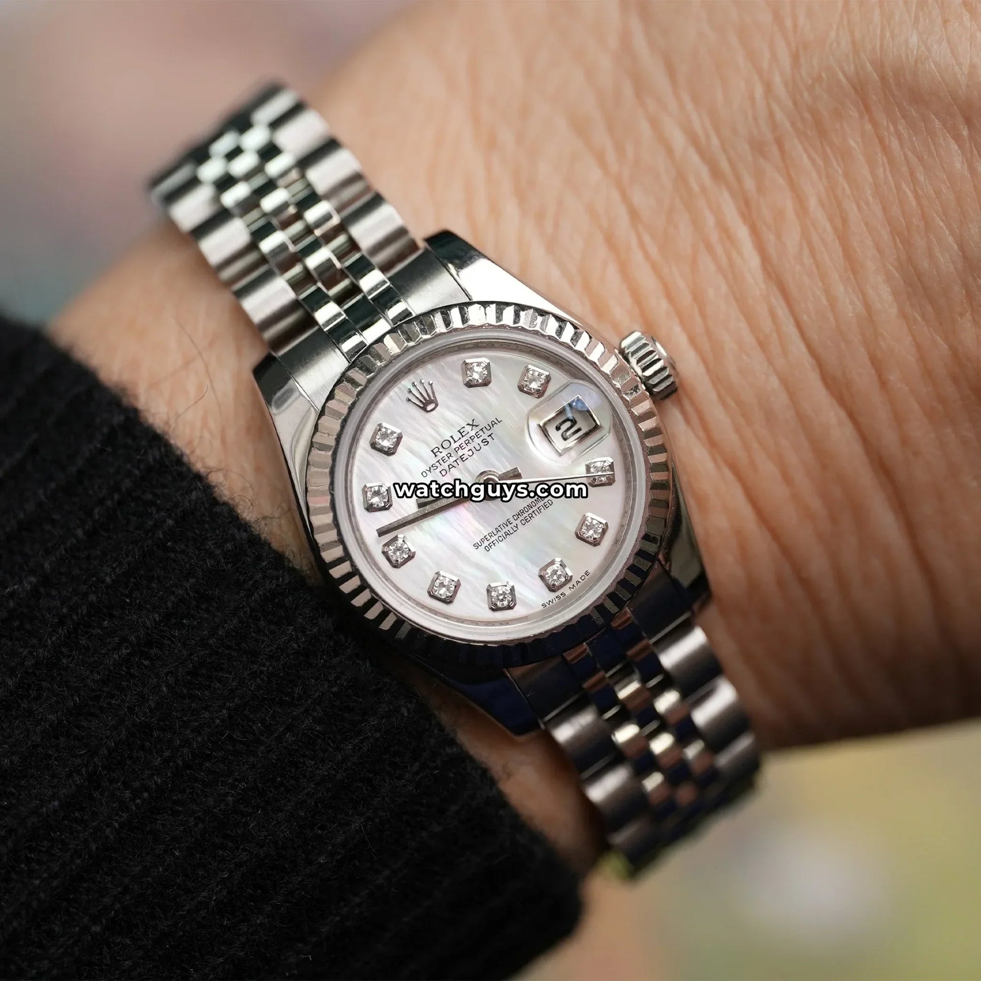 Rolex Datejust 179174 Pink Mother of Pearl Diamond
