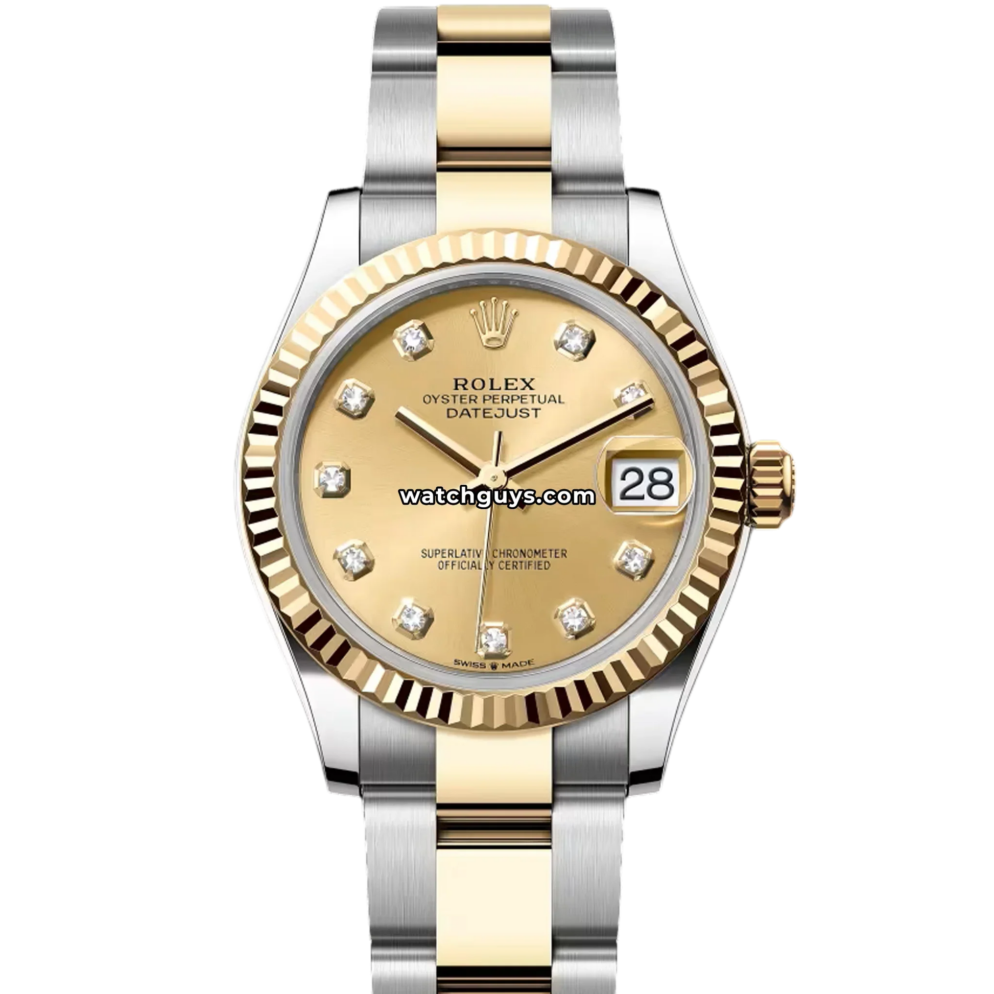 Rolex Datejust 278273 Champagne Diamond Oyster