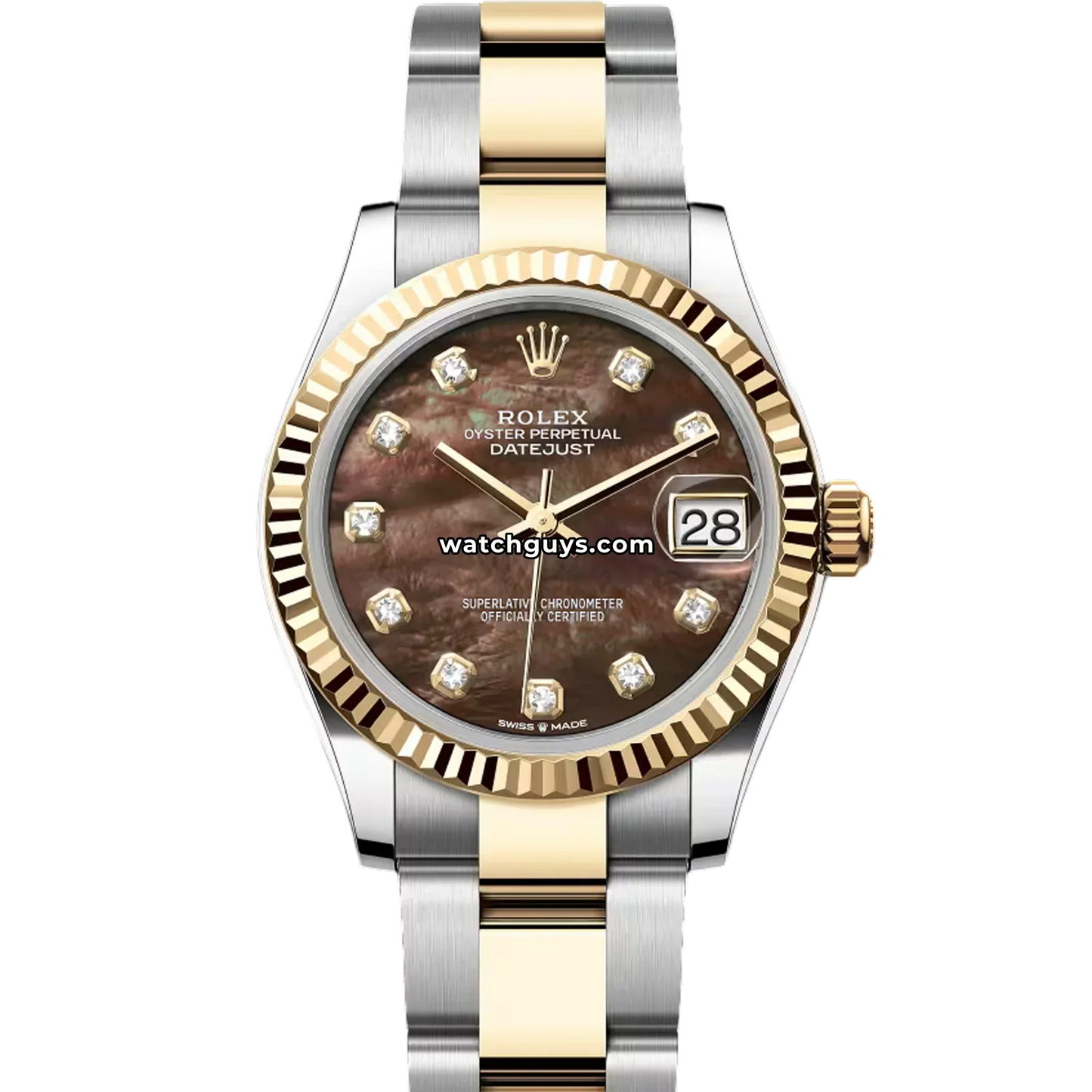 Rolex Datejust 278273 Black Mother of Pearl Diamond Oyster