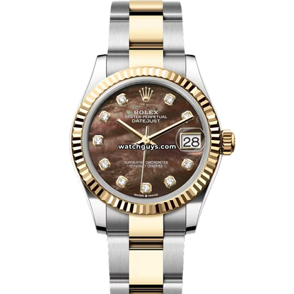 Rolex Datejust 278273 Black Mother of Pearl Diamond Oyster