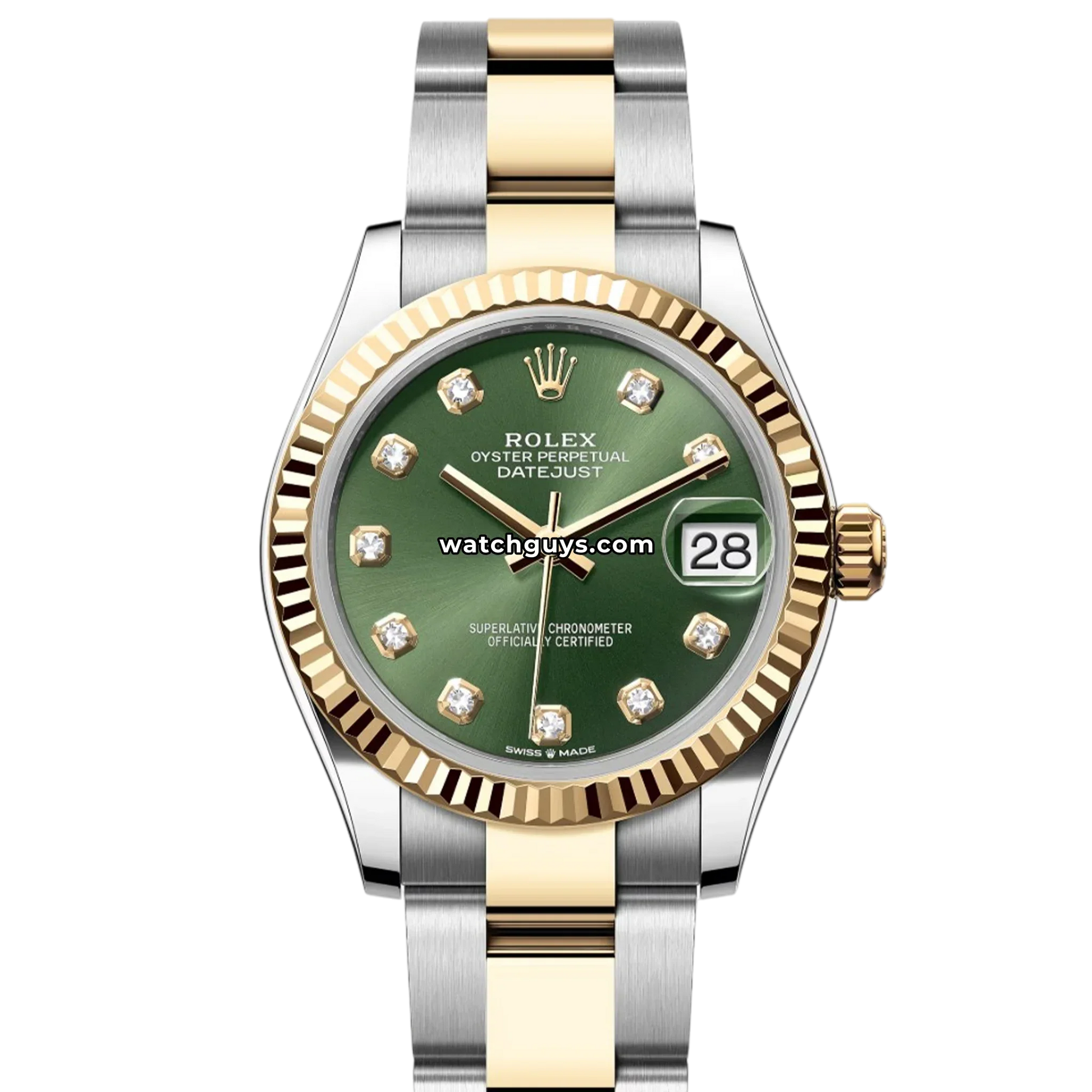 Rolex Datejust 278273 Green Diamond Oyster