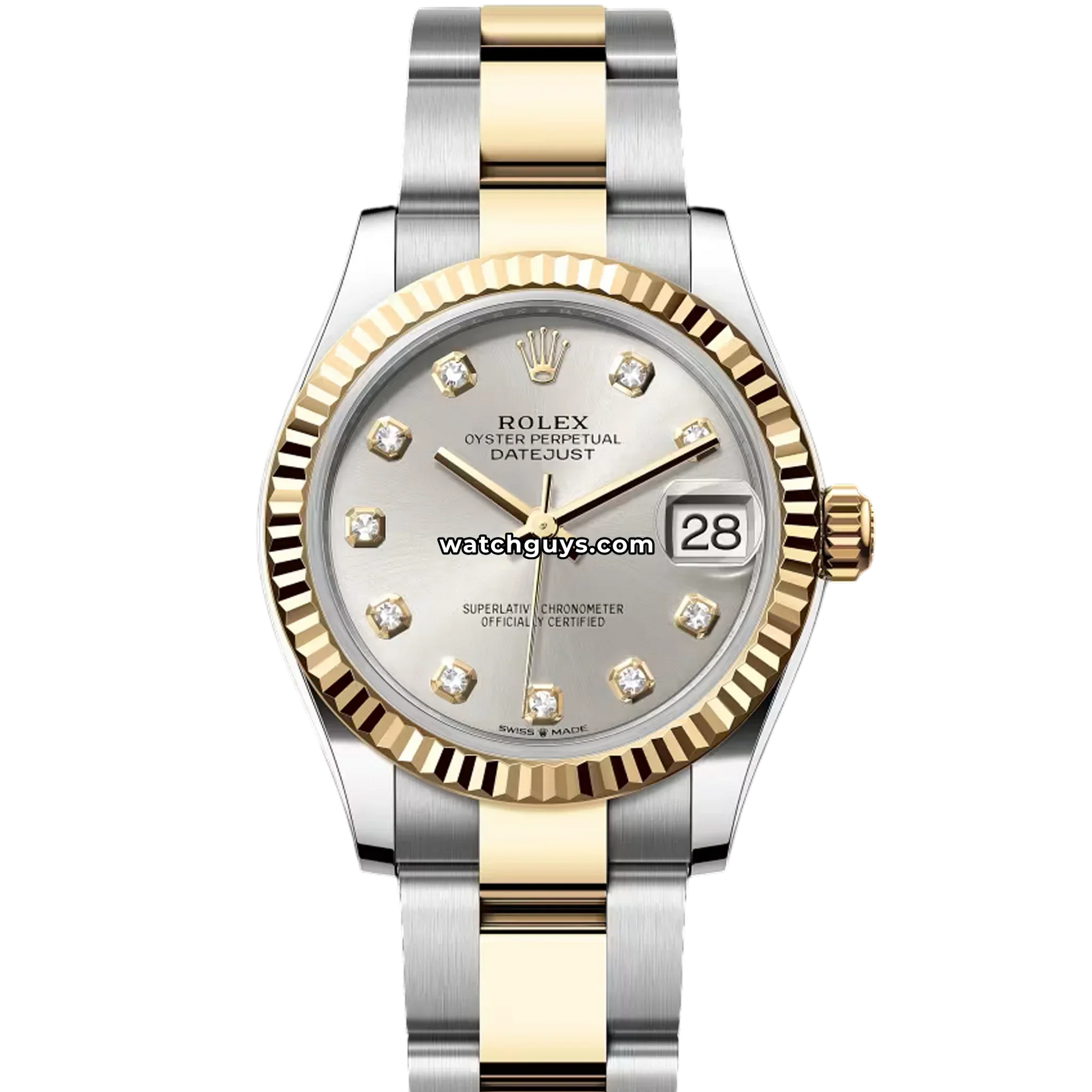 Rolex Datejust 278273 Silver Diamond Oyster