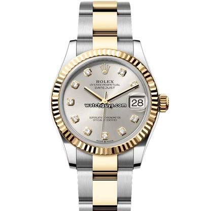 Rolex Datejust 278273 Silver Diamond Oyster