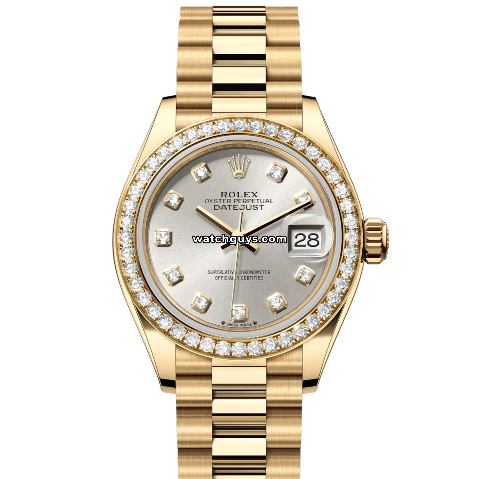 Rolex Datejust 279138RBR Silver Diamond