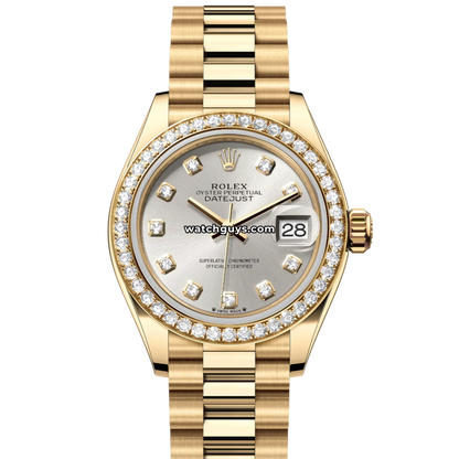 Rolex Datejust 279138RBR Silver Diamond