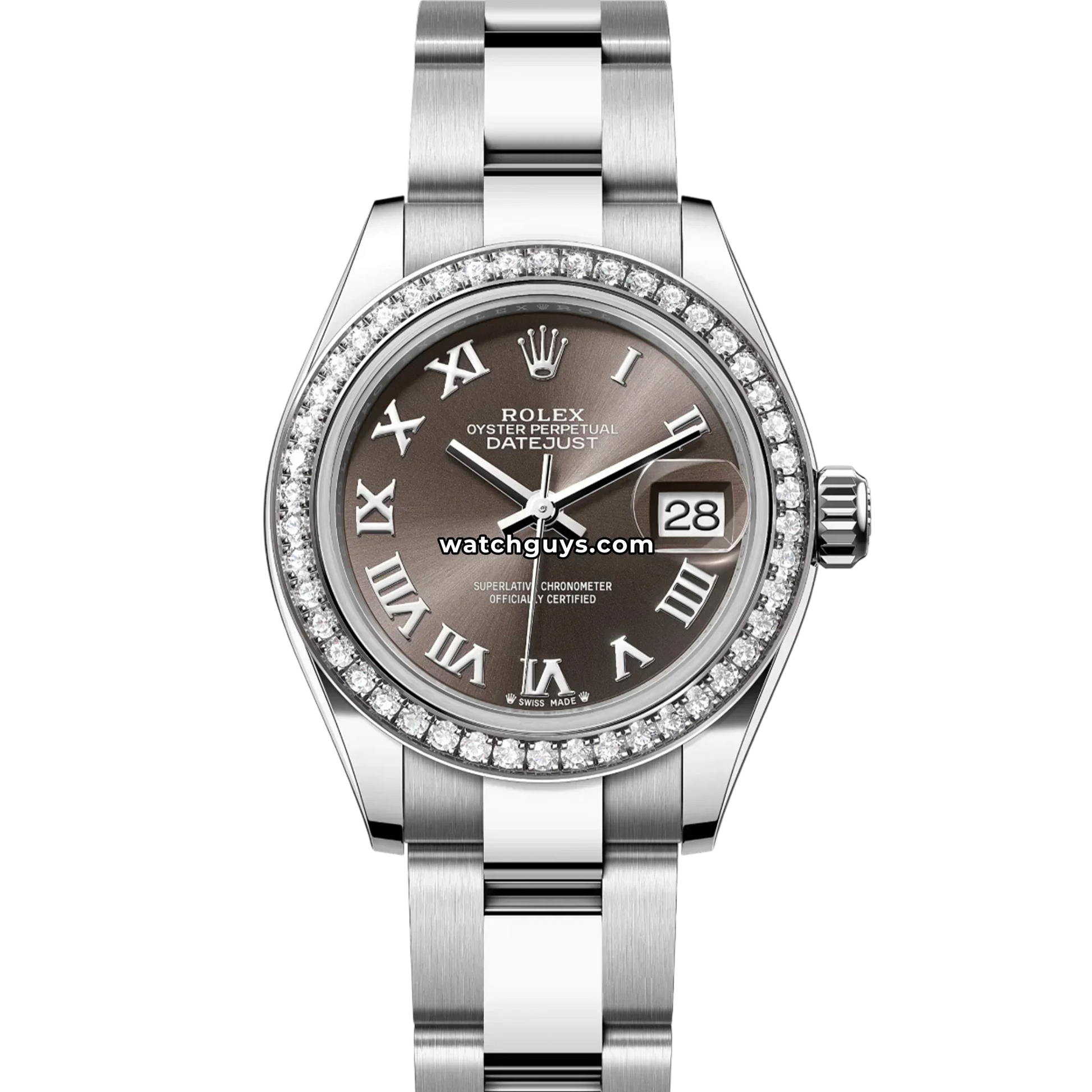 Rolex Datejust 279384RBR Dark Grey Roman Oyster