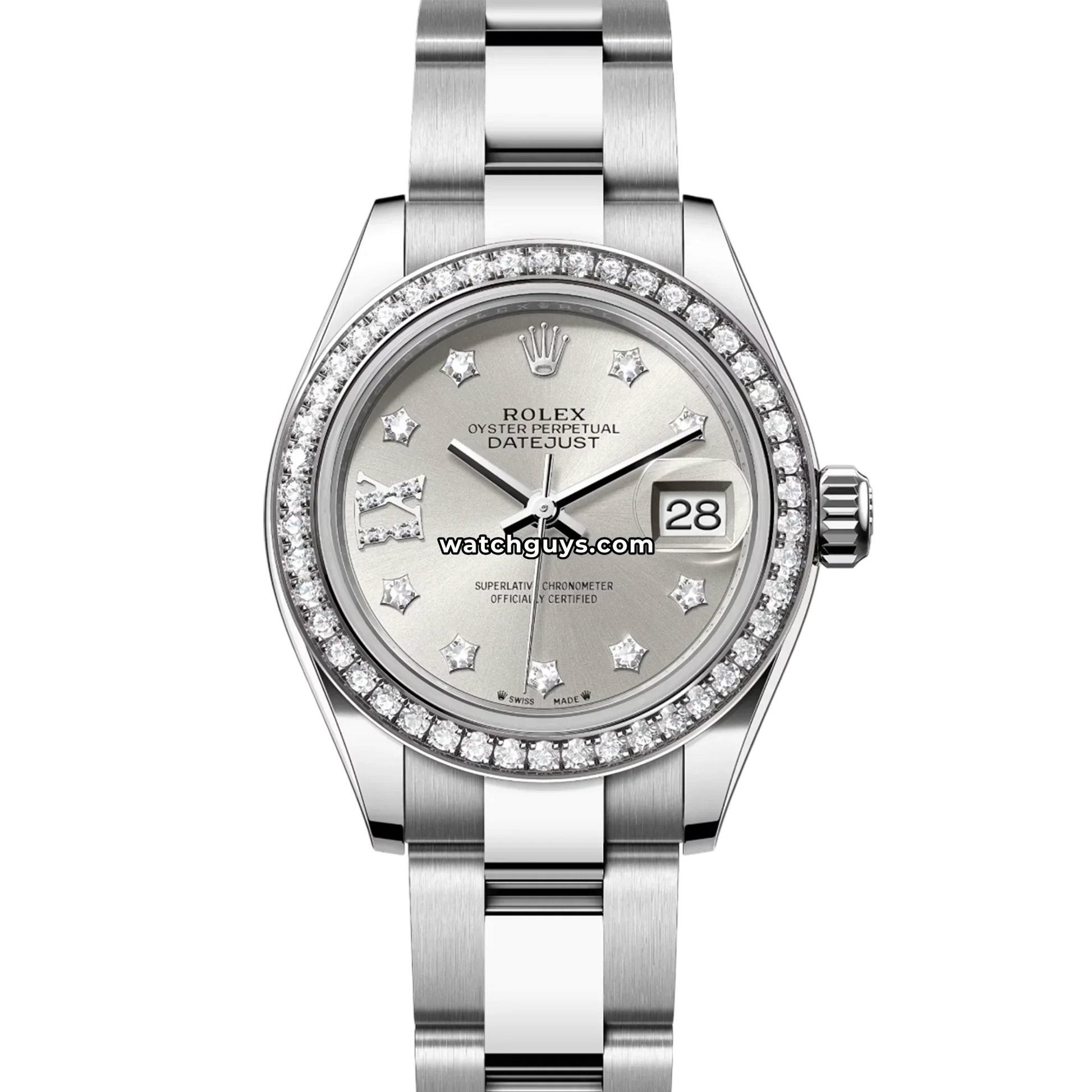 Rolex Datejust 279384RBR Silver Diamond Star Oyster