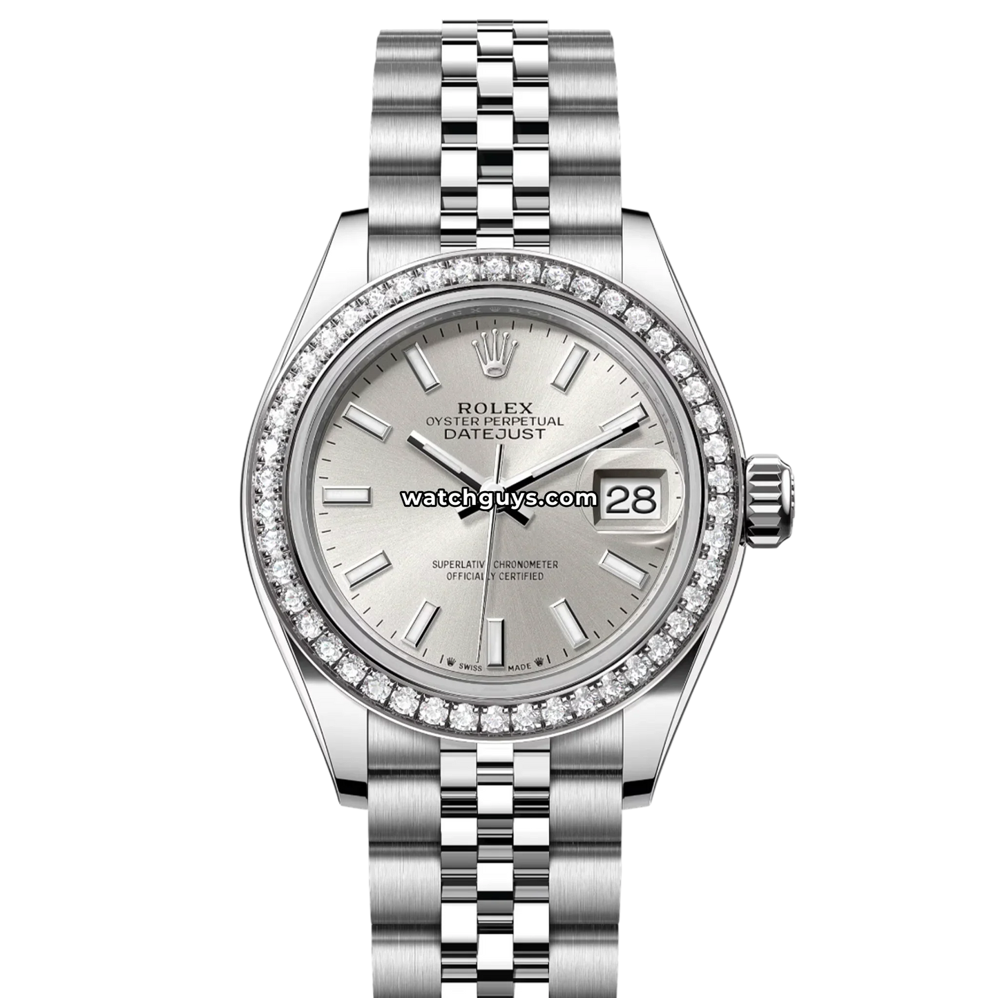 Rolex Datejust 279384RBR Silver Index Jubilee