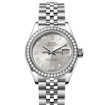 Rolex Datejust 279384RBR Silver Roman Jubilee