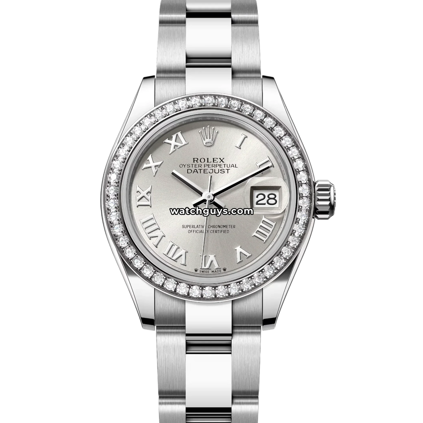 Rolex Datejust 279384RBR Silver Roman Oyster