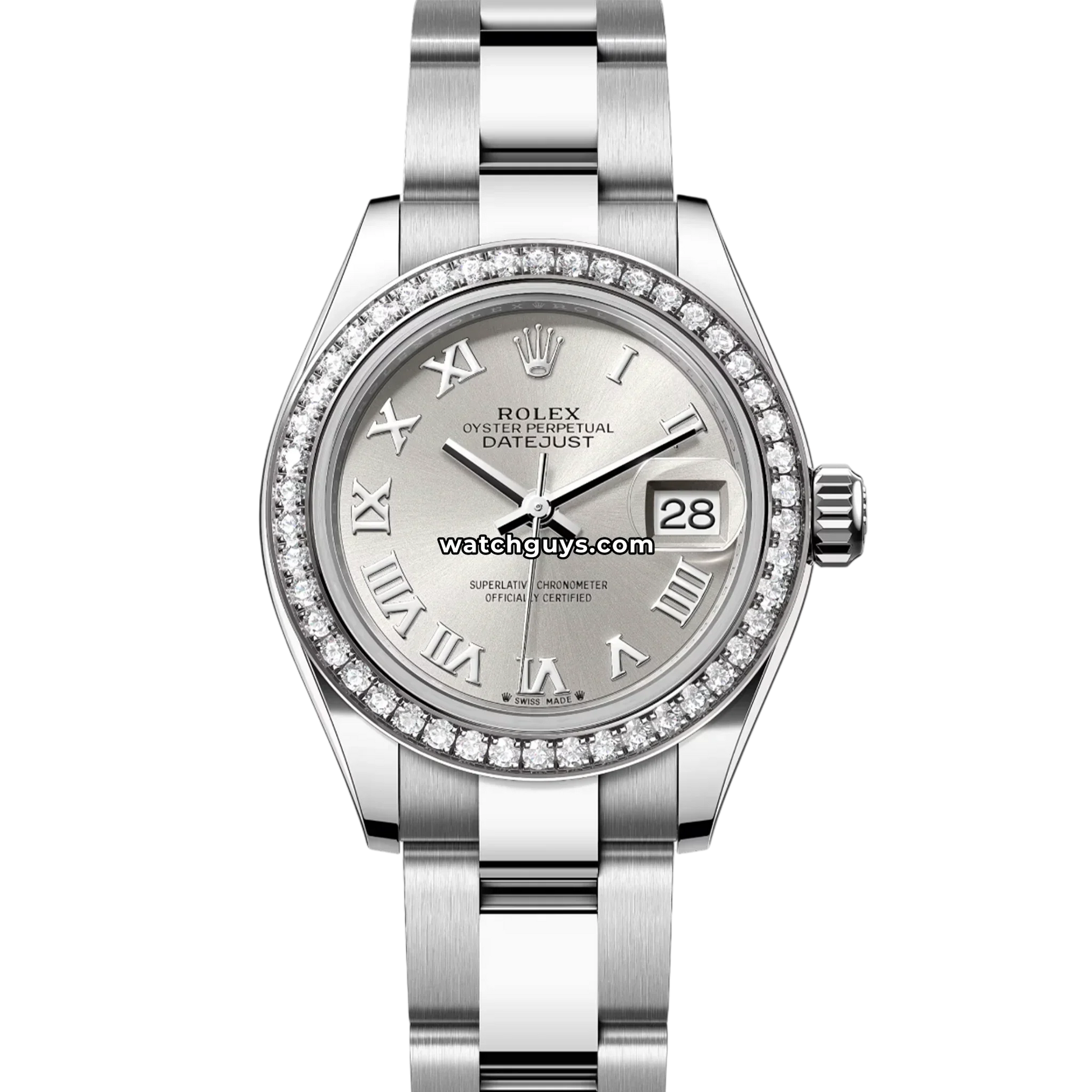 Rolex Datejust 279384RBR Silver Roman Oyster