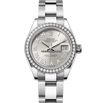 Rolex Datejust 279384RBR Silver Roman Oyster