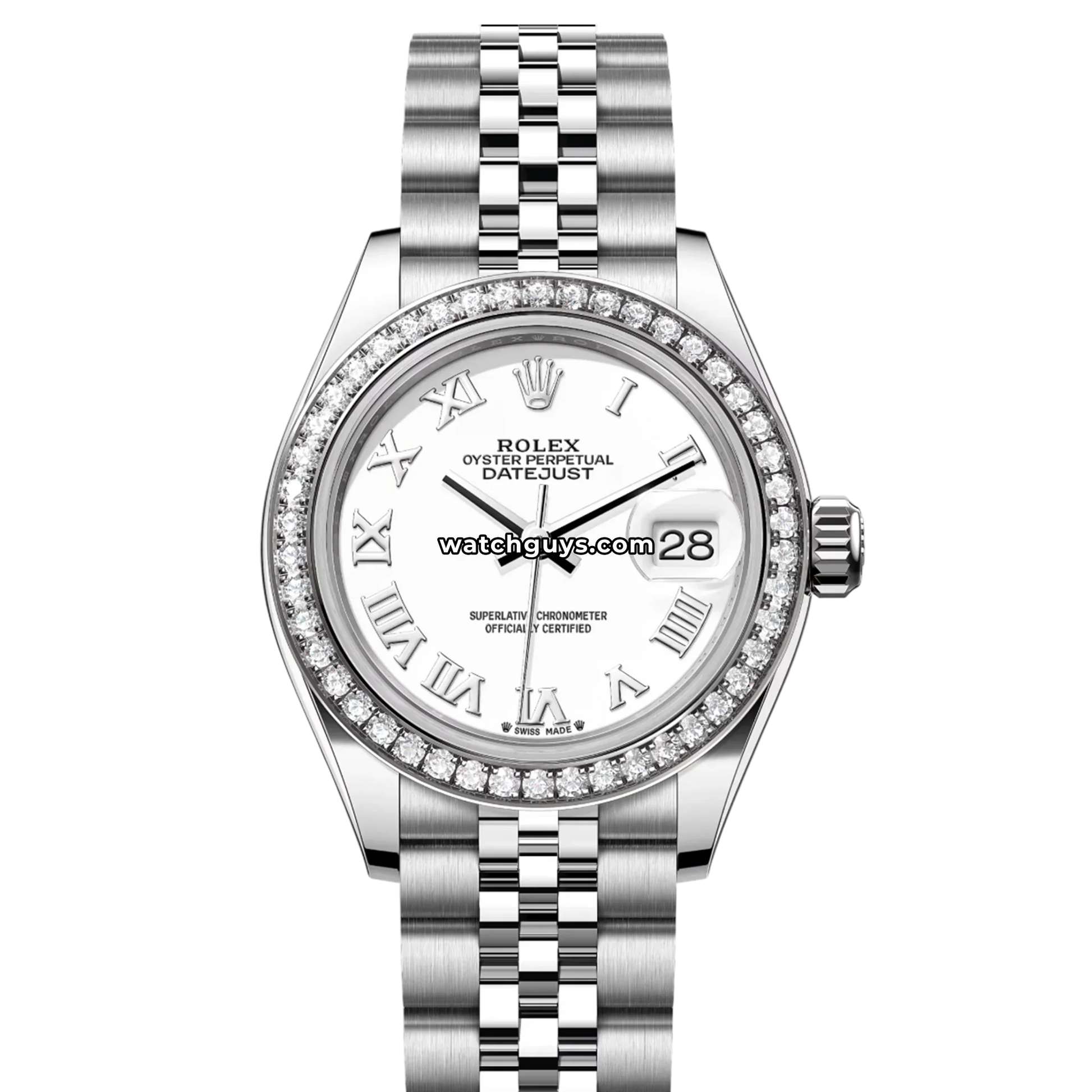 Rolex Datejust 279384RBR White Roman Jubilee