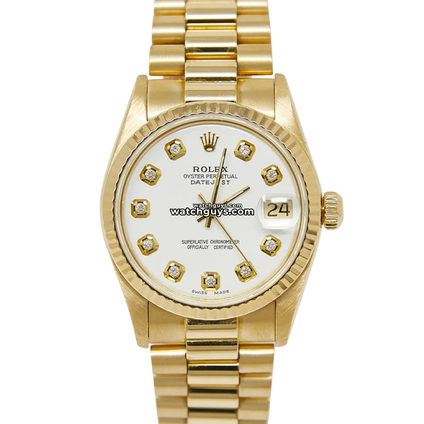 Rolex Datejust 68278 White Diamond President