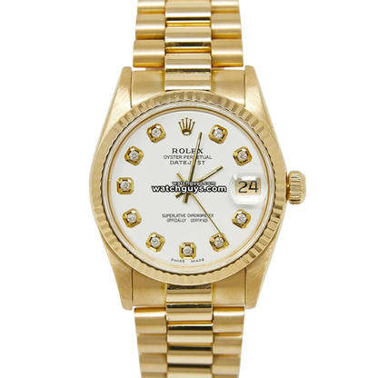 Rolex Datejust 68278 White Diamond President