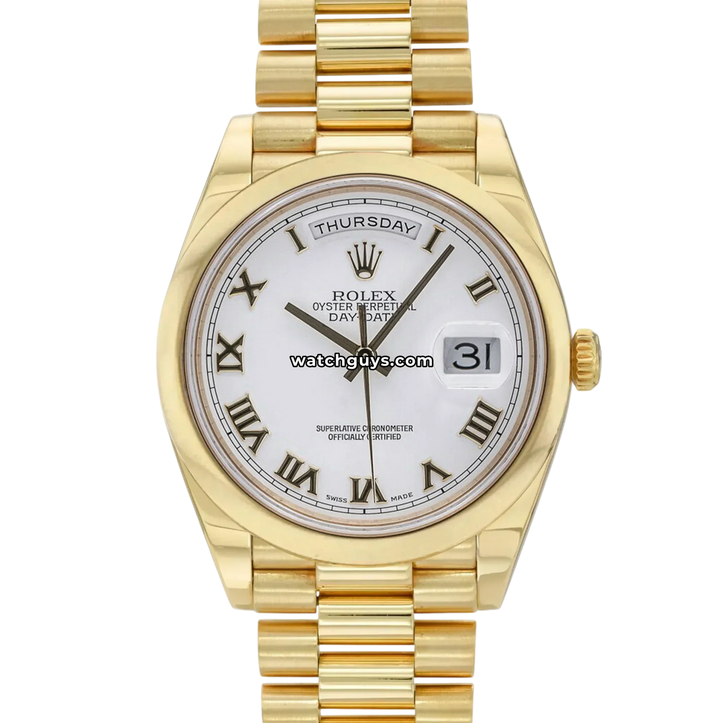 Rolex Day-Date 118208 White Roman President
