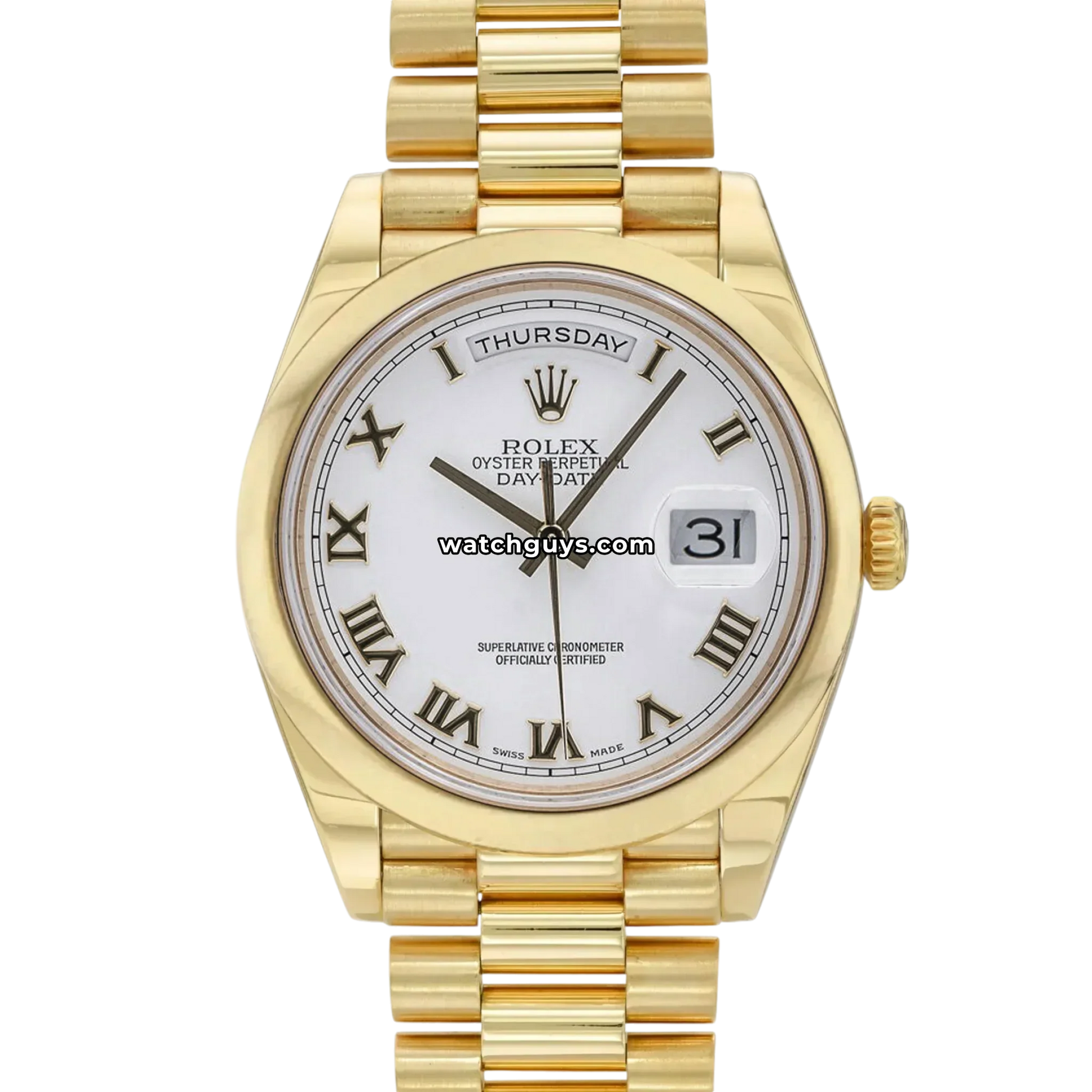 Rolex Day-Date 118208 White Roman President