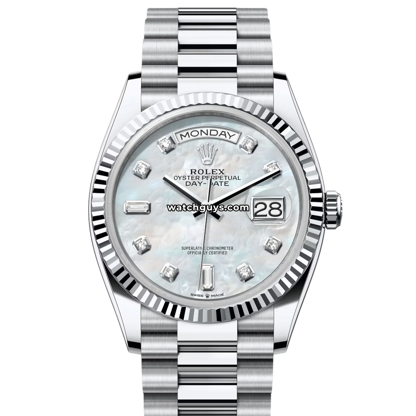 Rolex Day-Date 128236 Platinum Mother of Pearl Diamond President