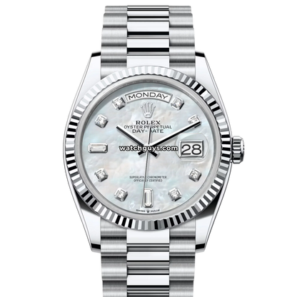 Rolex Day-Date 128236 Platinum Mother of Pearl Diamond President