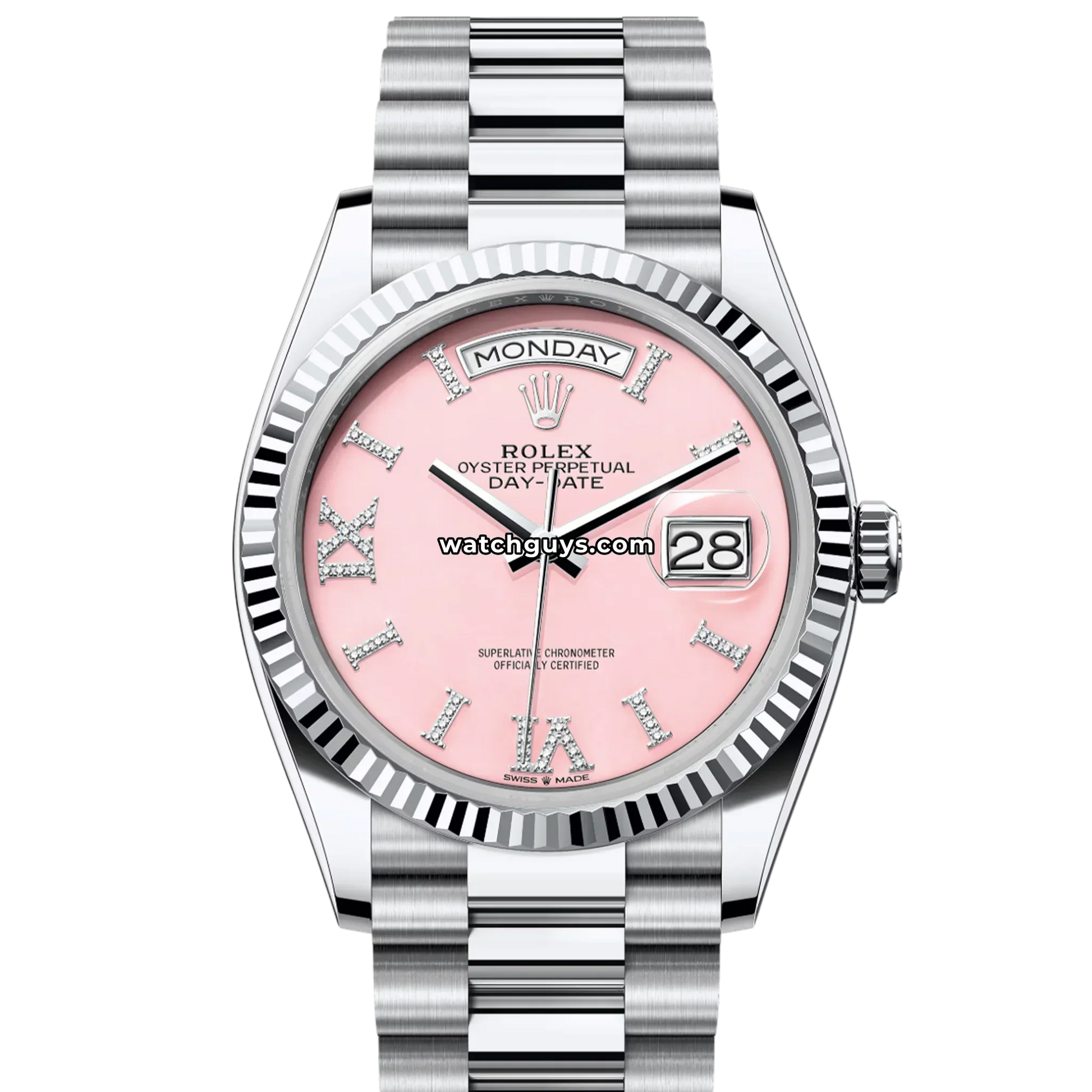 Rolex Day-Date 128236 Platinum Pink Roman Diamond President
