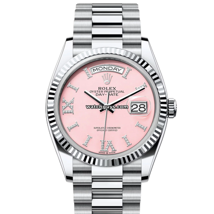Rolex Day-Date 128236 Platinum Pink Roman Diamond President