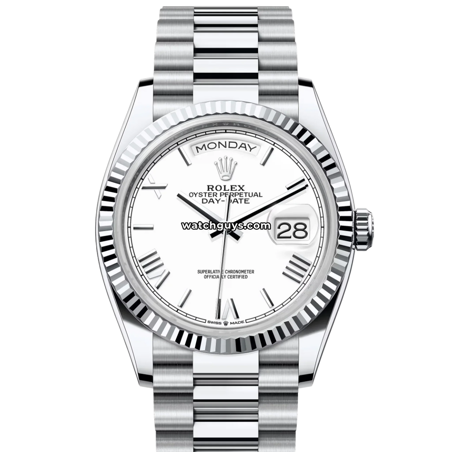 Rolex Day-Date 128236 Platinum White Roman President