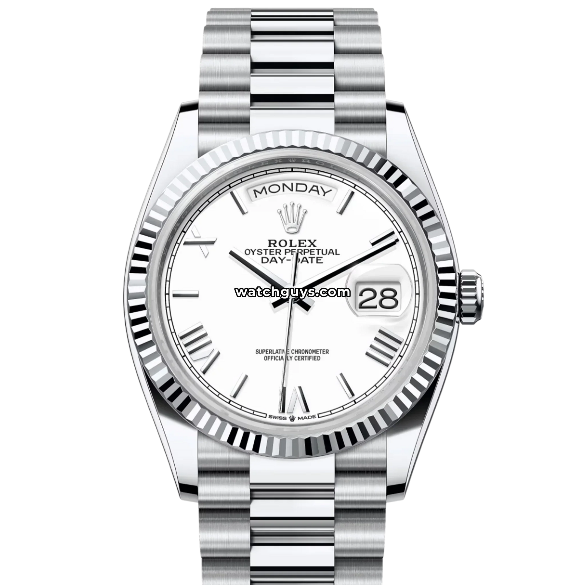 Rolex Day-Date 128236 Platinum White Roman President