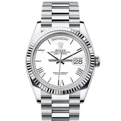 Rolex Day-Date 128236 Platinum White Roman President