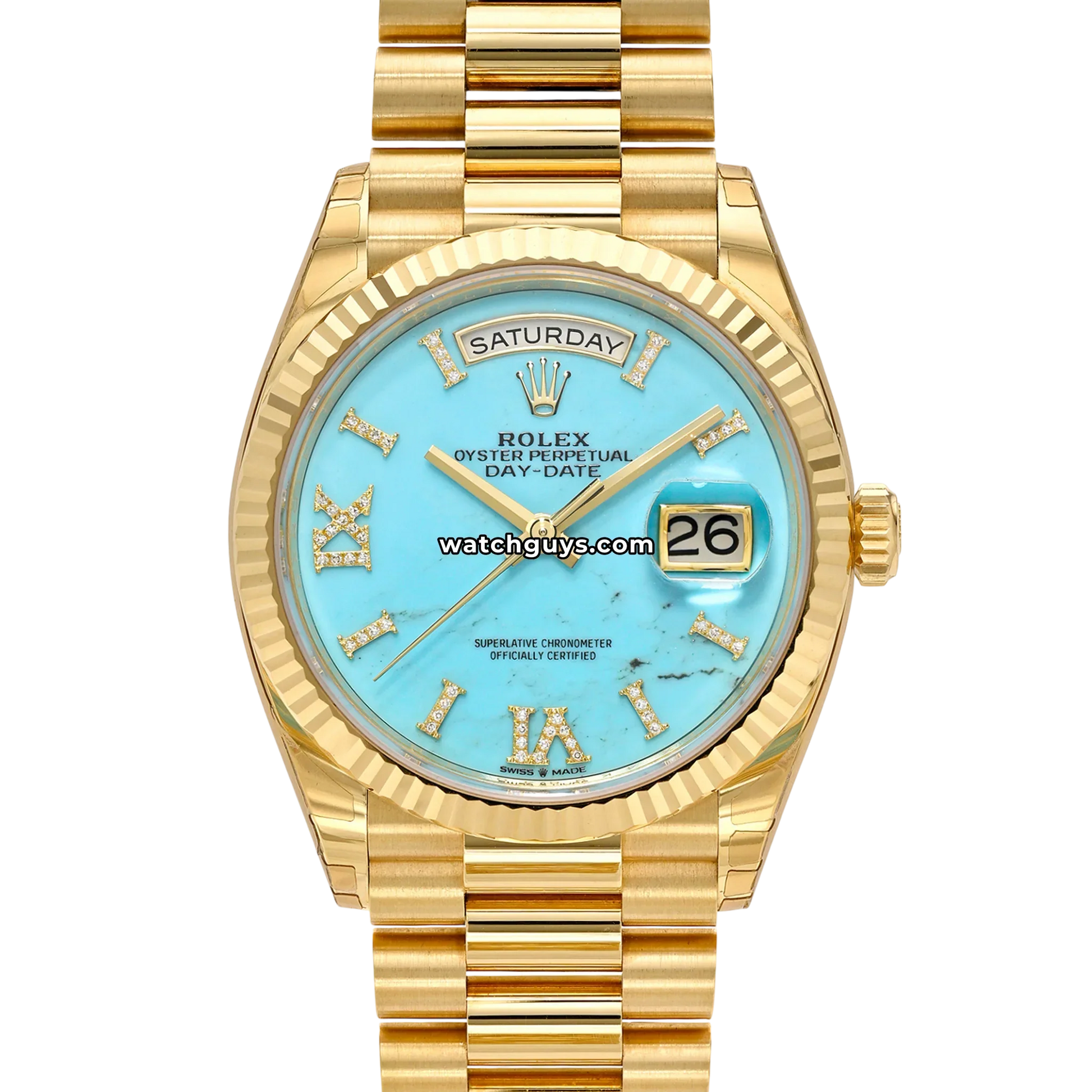 Rolex Day-Date 128238 Turquoise Diamond