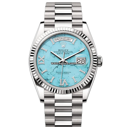 Rolex Day-Date 128239 Turquoise Roman Diamond