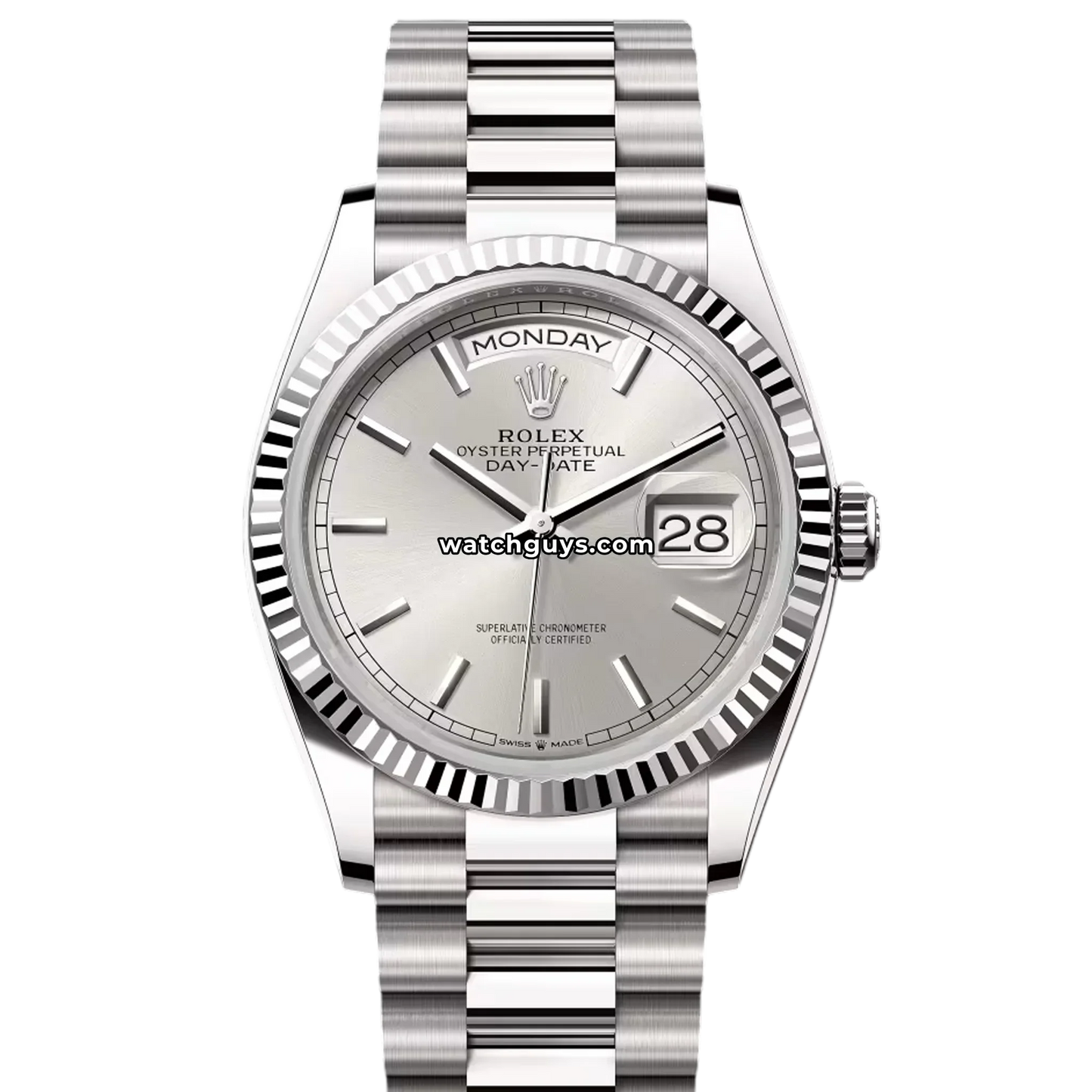 Rolex Day-Date 128239 Silver Index President