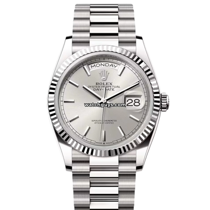 Rolex Day-Date 128239 Silver Index President