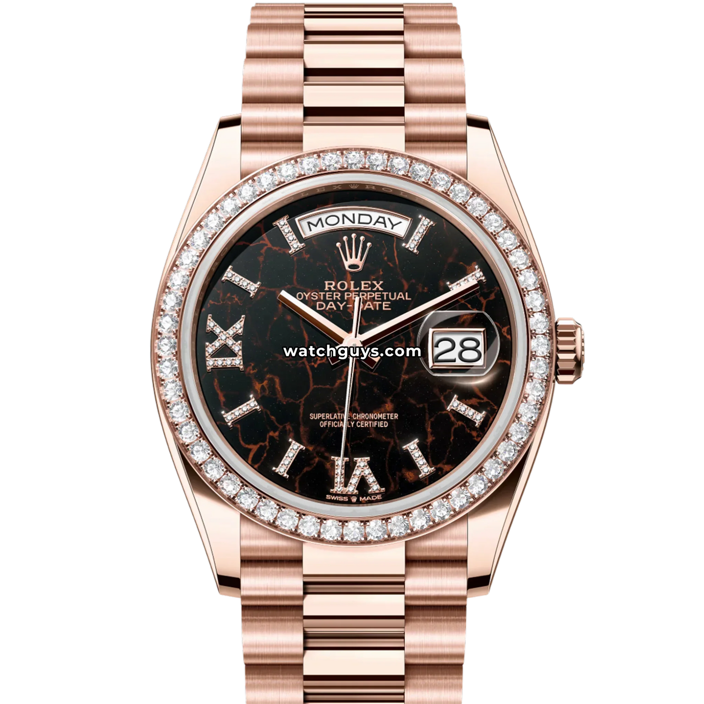 Rolex Day-Date 128345RBR Eisenkiesel Diamond