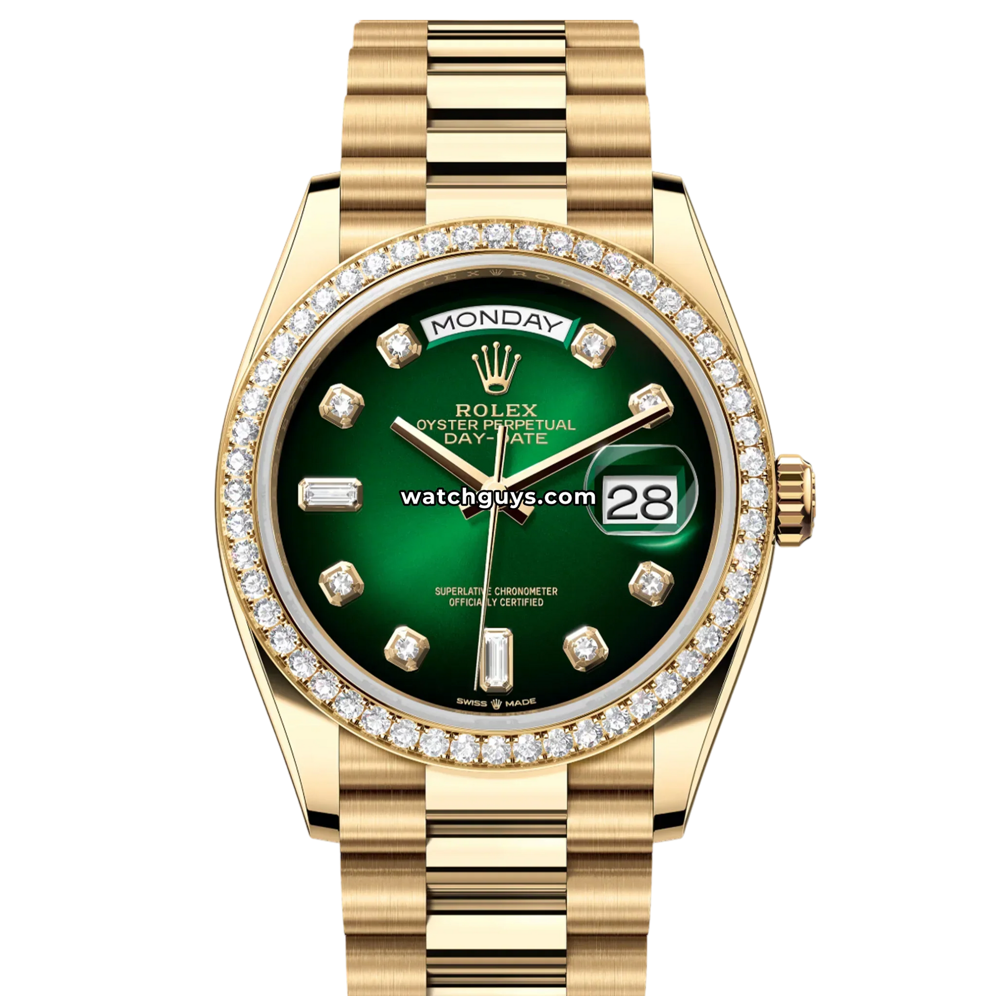 Rolex Day-Date 128348RBR Green Ombre Diamond