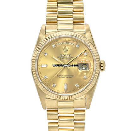 Rolex Day-Date 18238 Champagne Diamond President