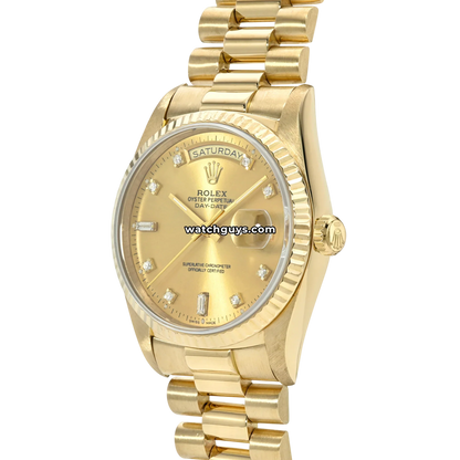 Rolex Day-Date 18238 Champagne Diamond President