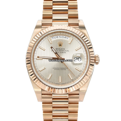 Rolex Day-Date 228235 Sundust Stripe Motif Index