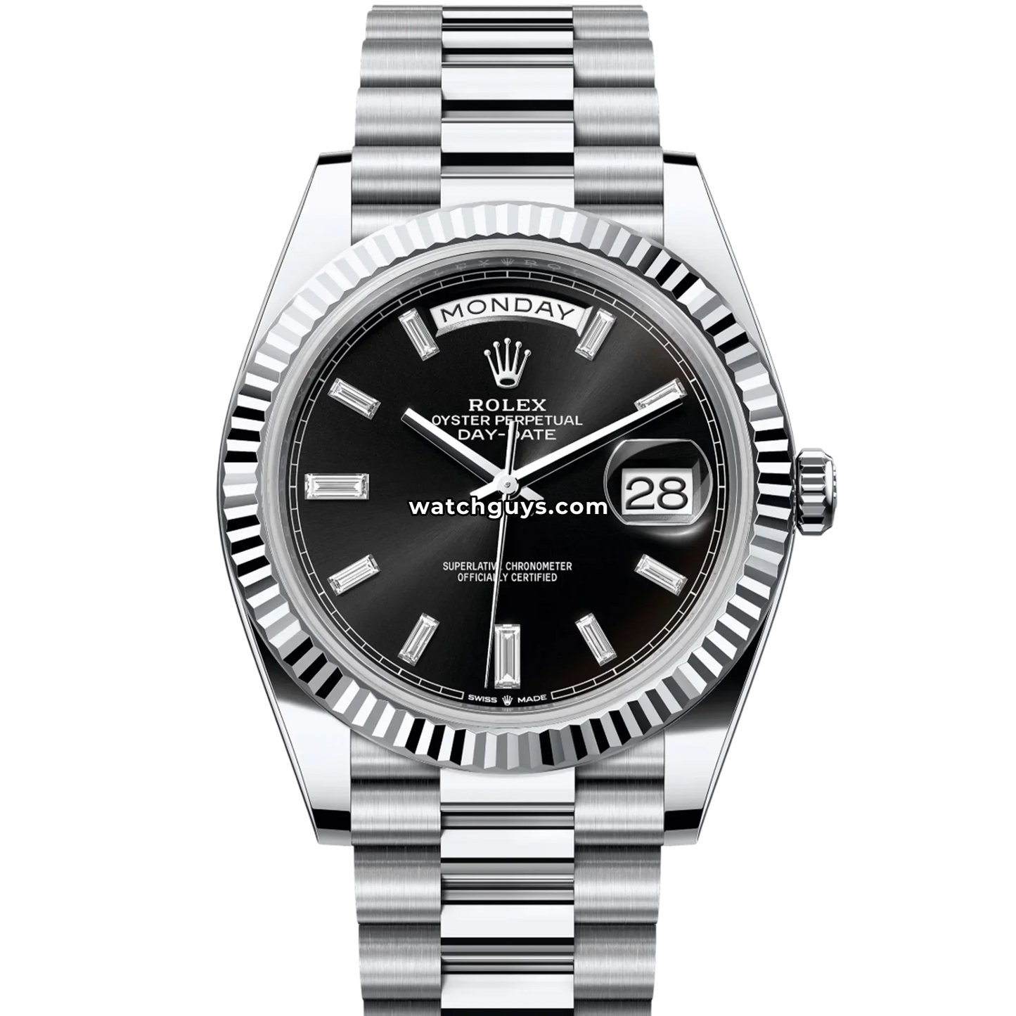 Rolex Day-Date 228236 Platinum Black Diamond President