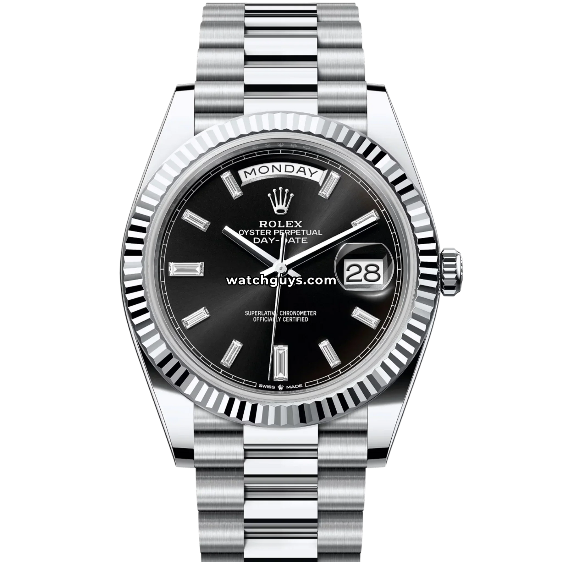 Rolex Day-Date 228236 Platinum Black Diamond President
