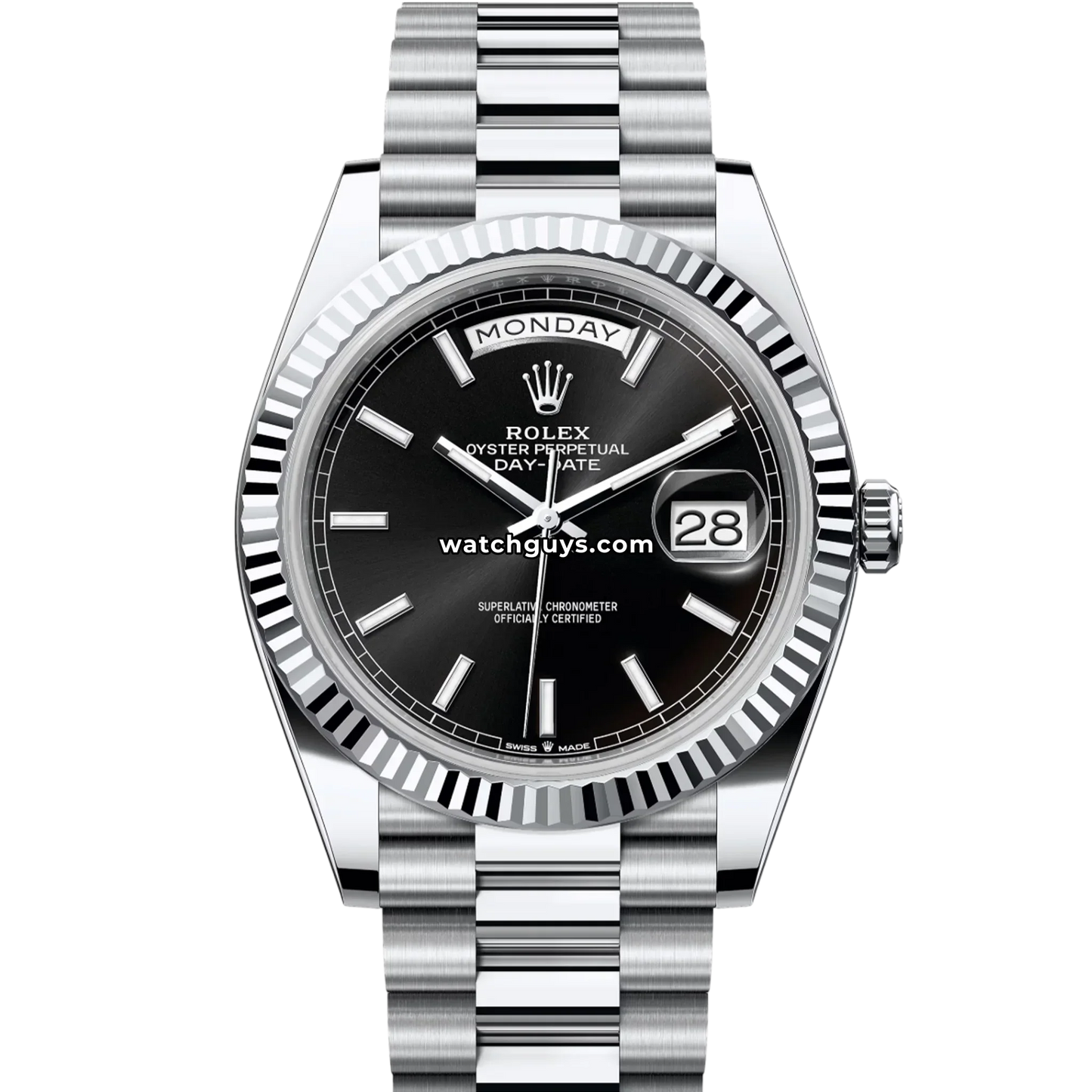 Rolex Day-Date 228236 Platinum Black Index President