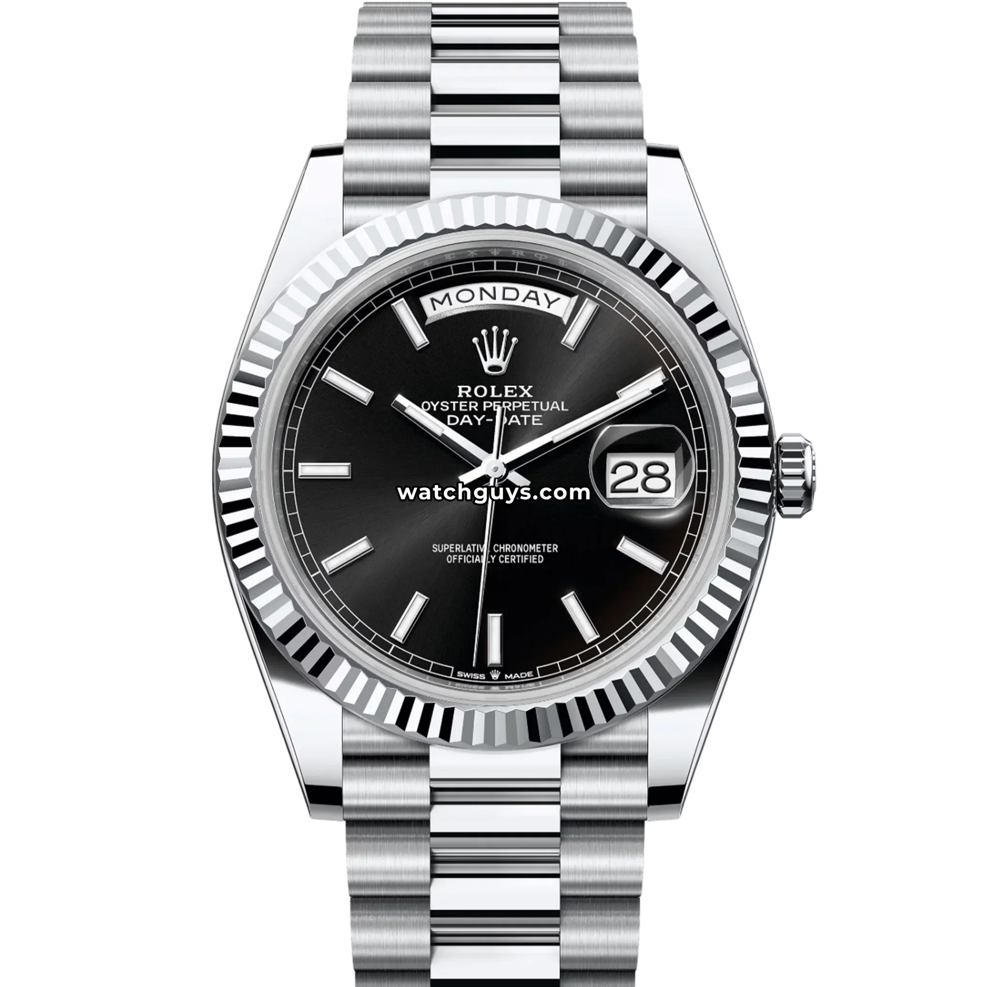 Rolex Day-Date 228236 Platinum Black Index President