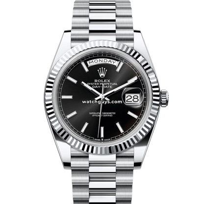Rolex Day-Date 228236 Platinum Black Index President