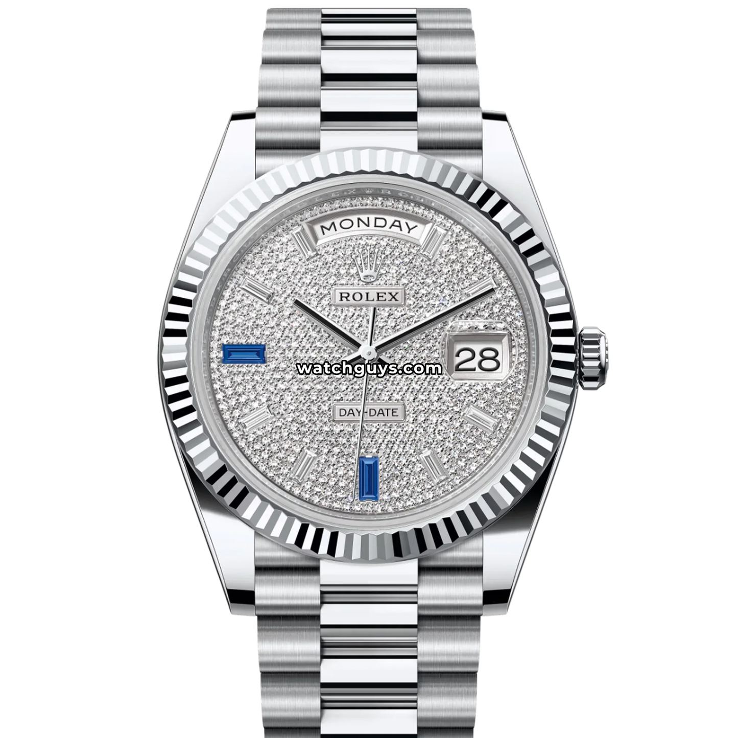 Rolex Day-Date 228236 Platinum Diamond Paved President