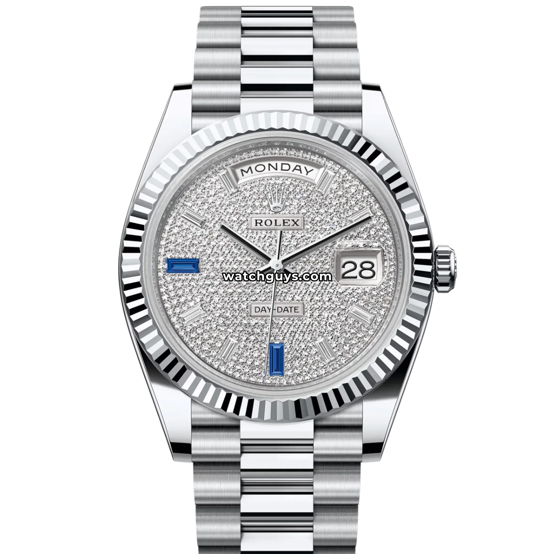 Rolex Day-Date 228236 Platinum Diamond Paved President