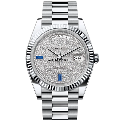 Rolex Day-Date 228236 Platinum Diamond Paved President