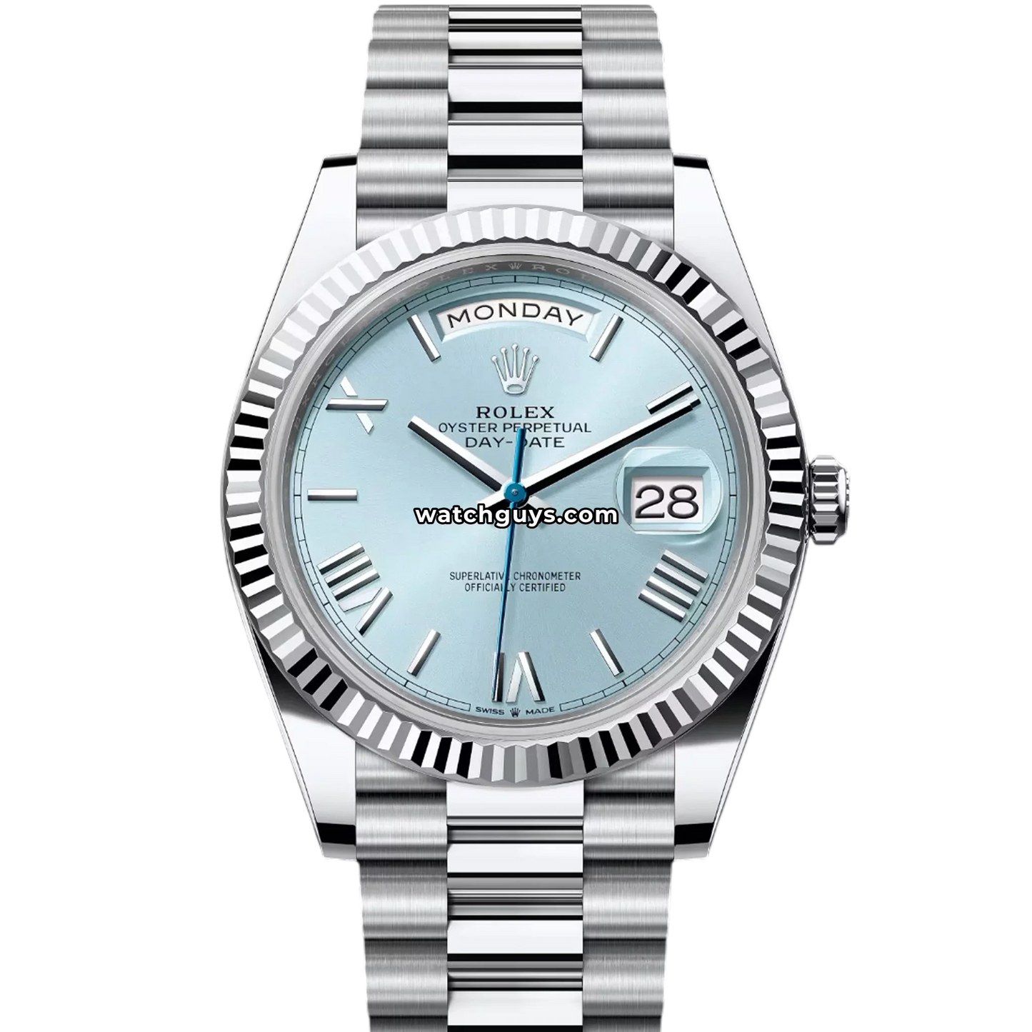 Rolex Day-Date 228236 Platinum Ice Blue Roman President