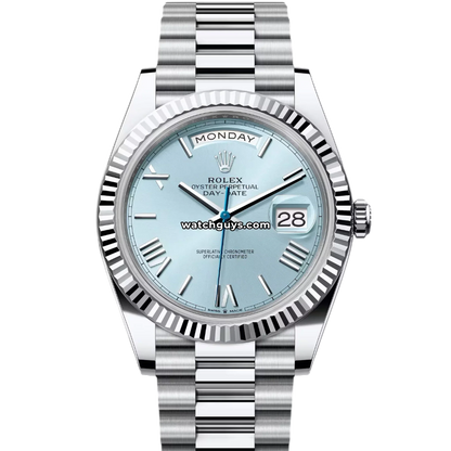 Rolex Day-Date 228236 Platinum Ice Blue Roman President