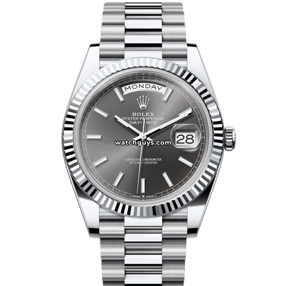 Rolex Day-Date 228236 Platinum Slate Index President